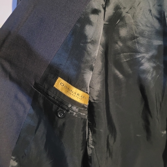 Vintage Donna Karan Vintage Black Timeless Men's Blazer 42/35 Wool - Picture 3 of 7